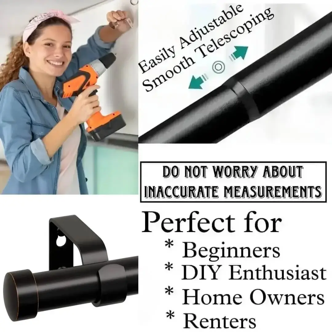 adjustable curtain pole