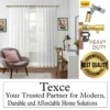 best curtain rods for living room best curtain rods for living room, Elegant white sheer curtains hanging on a gold curtain rod. Overlay text highlights: ‘Premium quality guaranteed—Texce, your trusted partner for modern, durable, and affordable home décor solutions