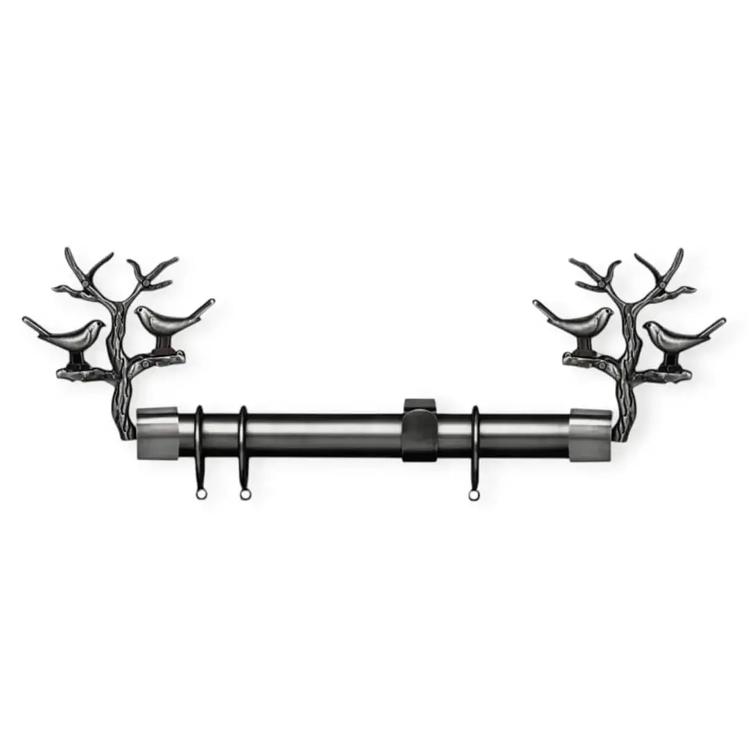 curtain rod with bird finial