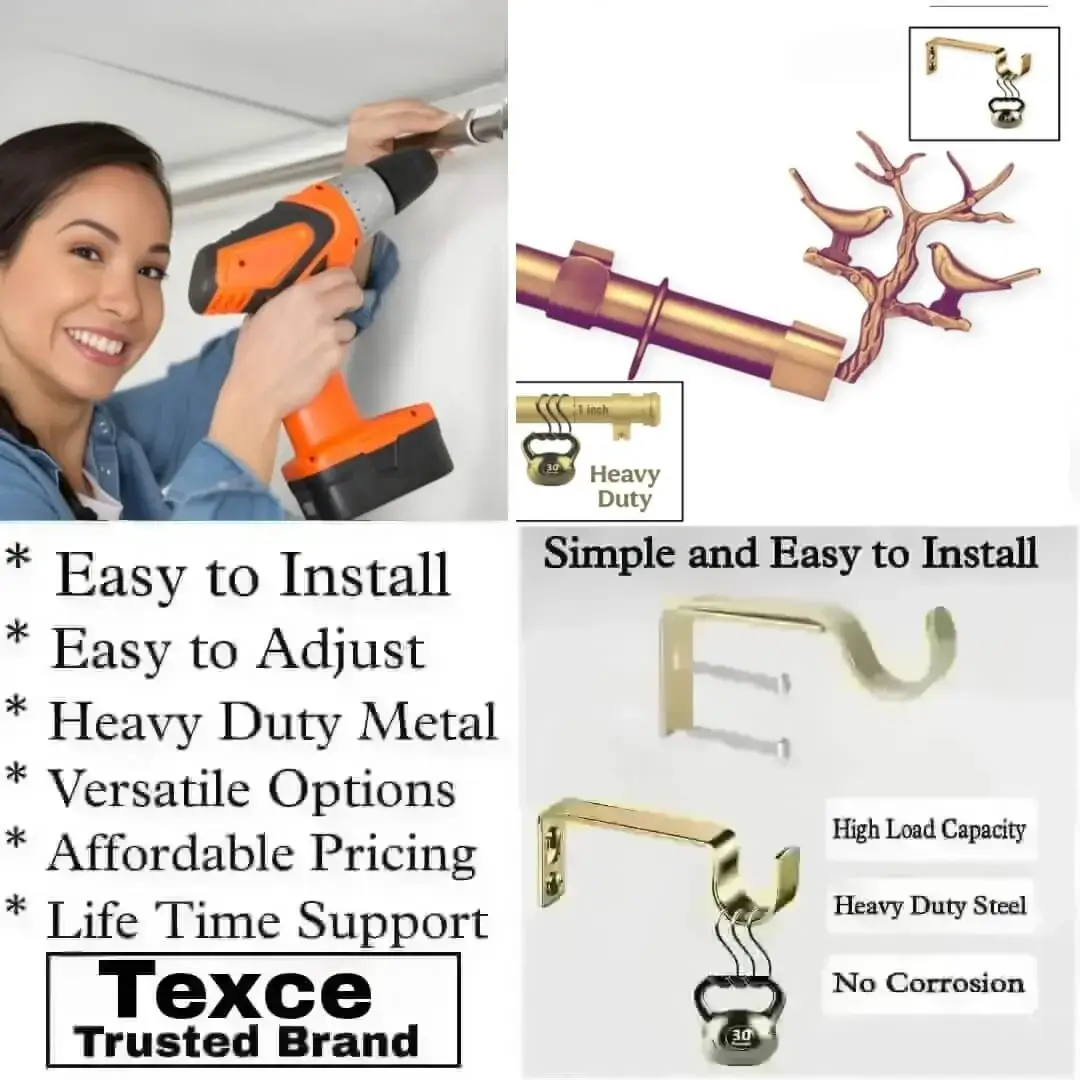 curtain rod with brackets
