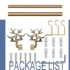 curtain rods and accessories curtain rods and accessories, Complete curtain rods kit displayed with package contents: 2 decorative bird with leaf finials, 3 heavy-duty brackets, 2 adjustable rods, wall anchors, and screws. Text overlay highlights 'Package List'—everything needed for professional installation