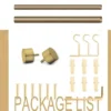 curtain rods and accessories curtain rods and accessories, Complete curtain rods kit displayed with package contents: 2 end cap finials, 3 heavy-duty brackets, 2 adjustable rods, wall anchors, and screws. Text overlay highlights 'Package List'—everything needed for professional installation