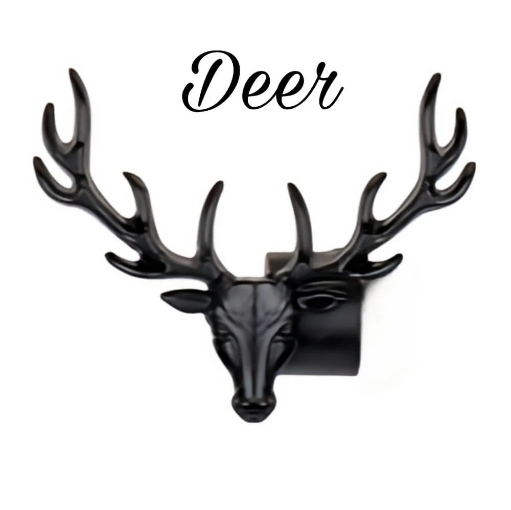 deer curtain rod finial