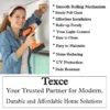 benefits of roller blinds DIY woman installing roller blinds with a drill, showcasing Texce's premium features: smooth rolling mechanism, sturdy pull chain, and effortless installation. Highlighted text emphasizes 'rolls-up evenly, total light control, easy to clean, noise-reducing, UV protection, fade-resistant' - proving why Texce is your trusted partner for modern, durable and affordable home solutions