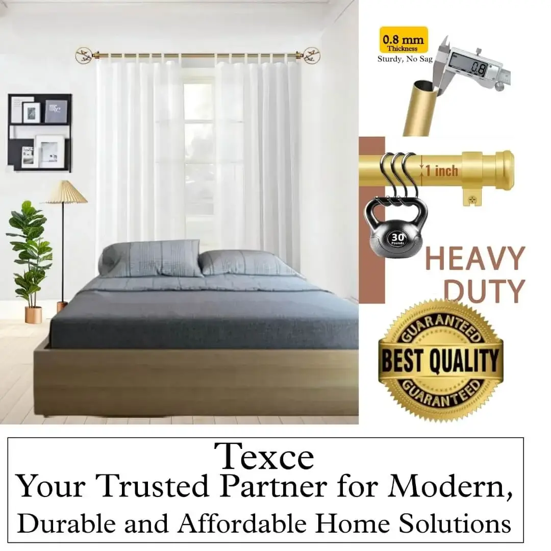 best gold curtain rod for bedroom