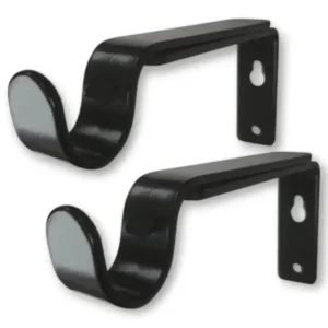 black curtain brackets
