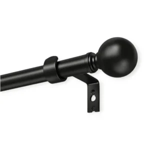 black rods for curtains