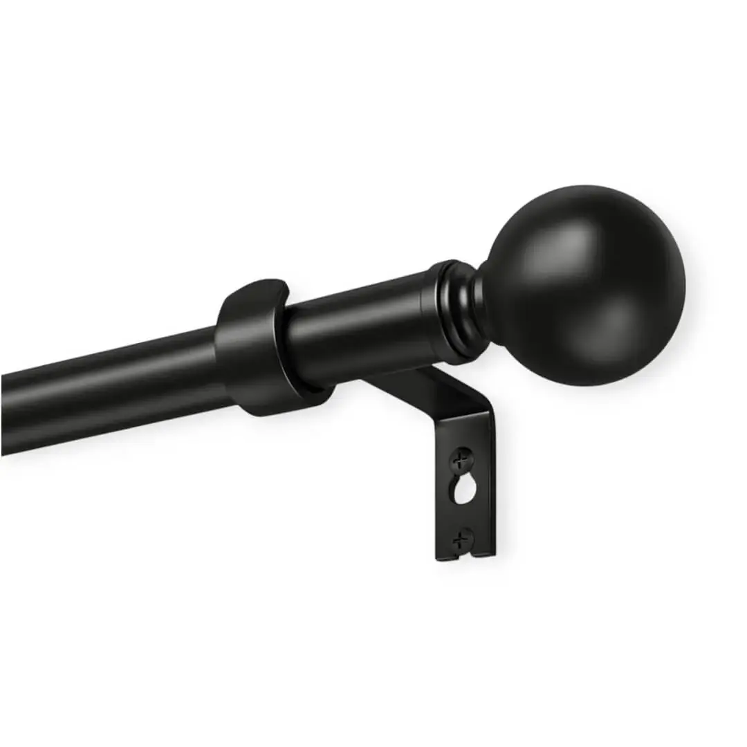 black rods for curtains