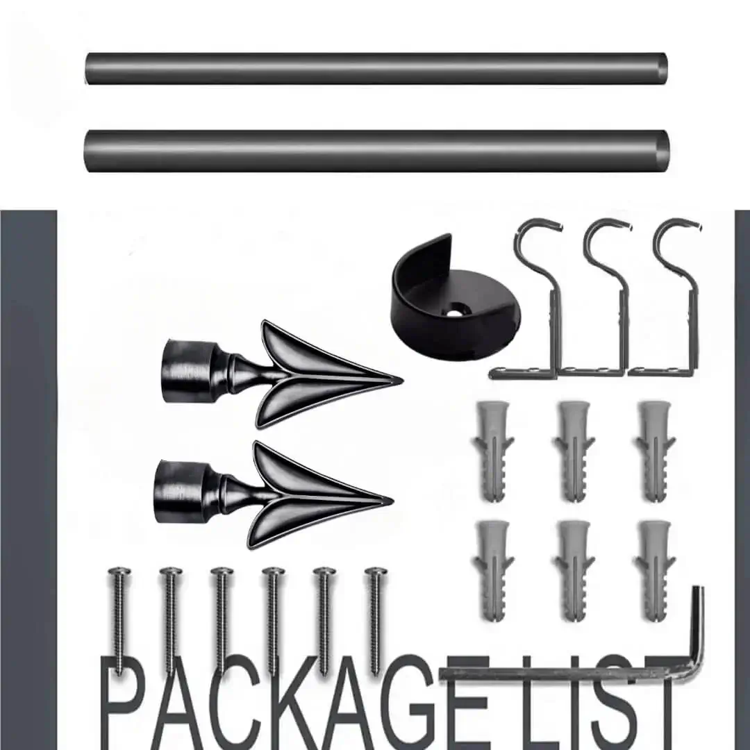 curtain rod complete set with bracket