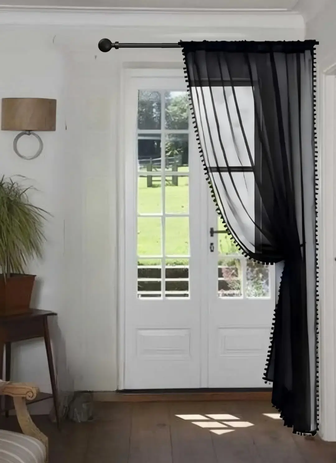 curtain rod for window close to wall