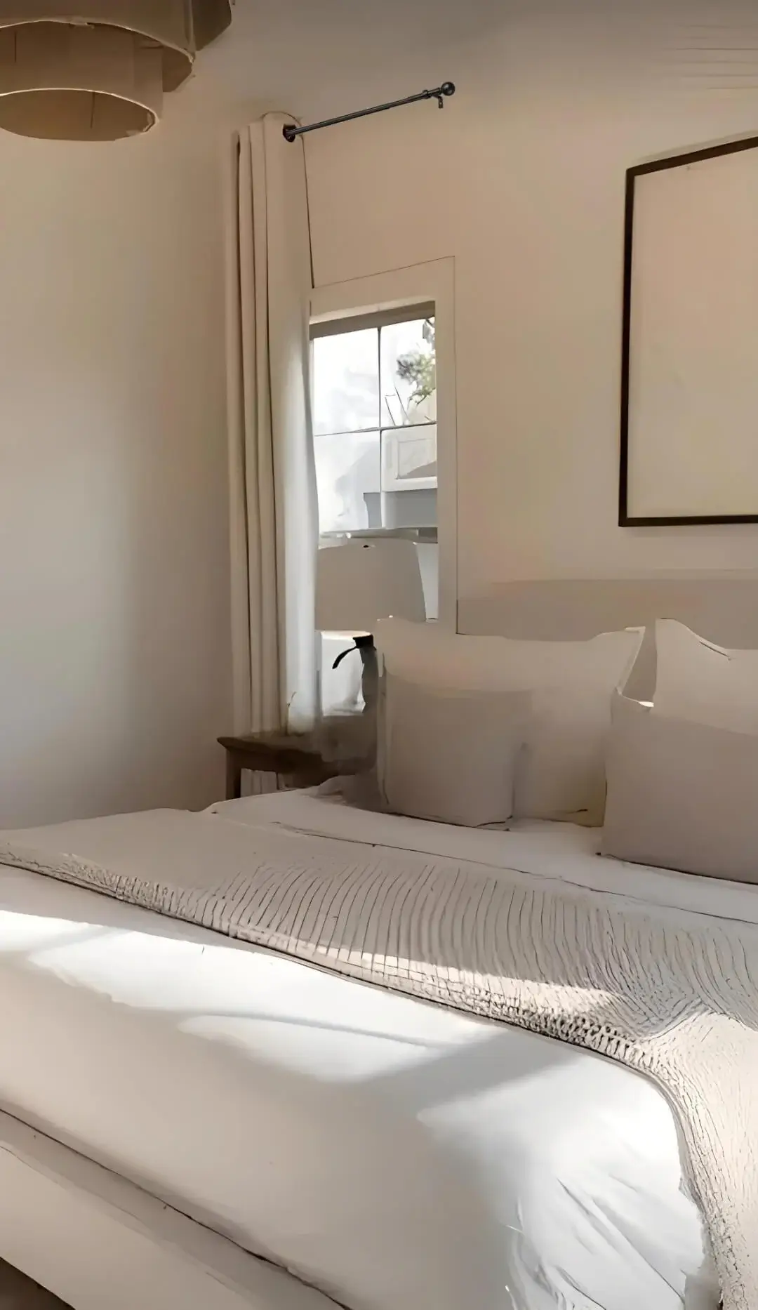 curtain rod for windows against wall