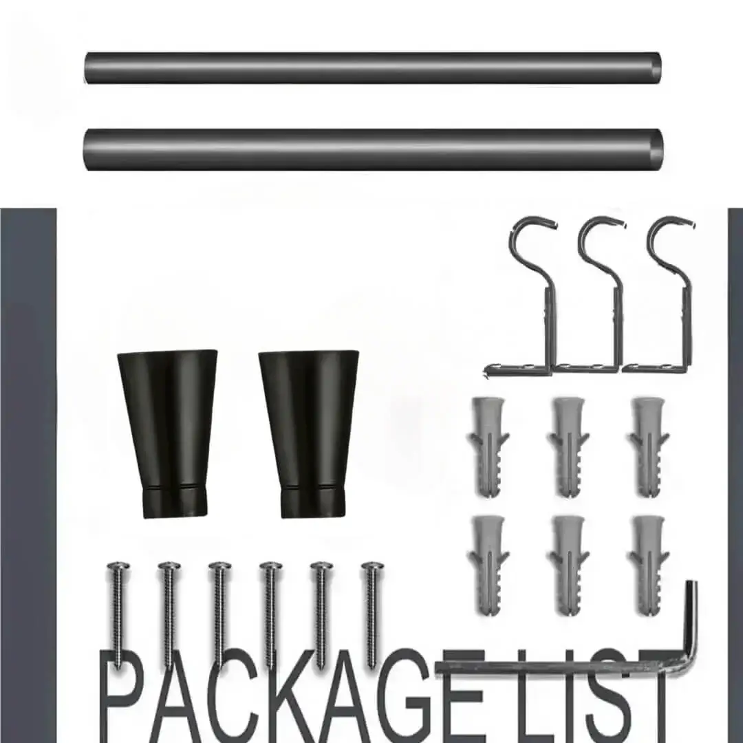 curtain rod and brackets set
