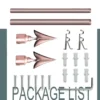 curtain rods with installation kit curtain rods with installation kit, Complete curtain rods kit displayed with package contents: 2 decorative arrow finials, 3 heavy-duty brackets, 2 adjustable rods, wall anchors, and screws. Text overlay highlights 'Package List'—everything needed for professional installation