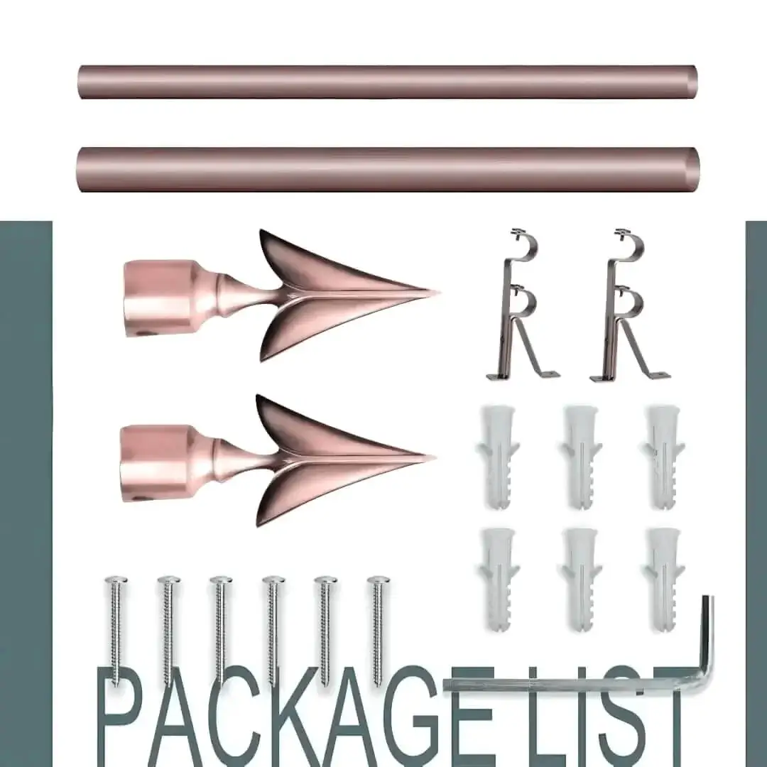 curtain rods with installation kit