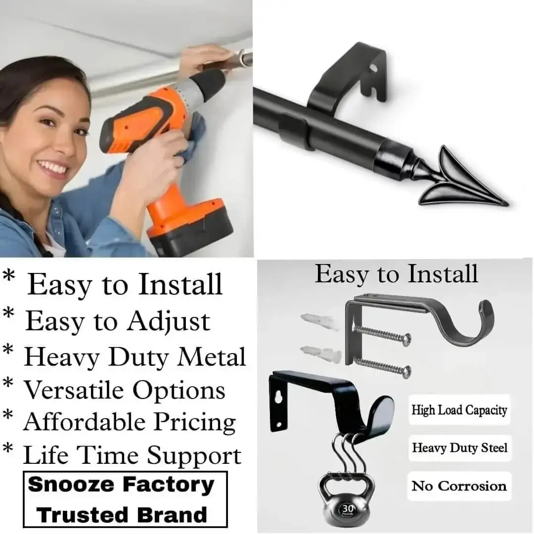 curtain rods with mounting brackets