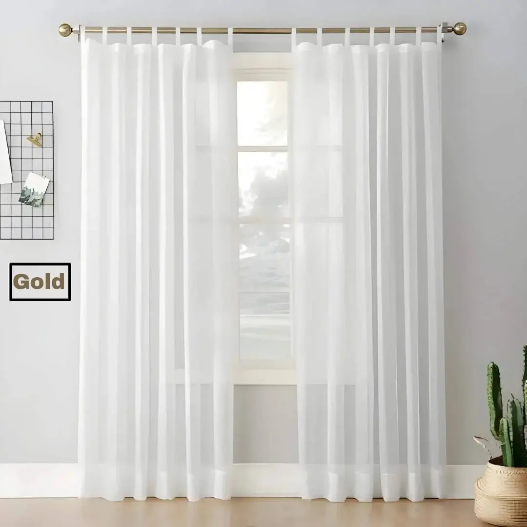 curtains and rod