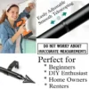expandable rod for curtains expandable rod for curtains, DIY girl installing curtain brackets with a drill—text highlights ‘Perfect for beginners, DIY enthusiasts, homeowners and renters!’ Features smooth telescoping rods, and easily adjustable design so you never worry about inaccurate measurements