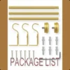 golden curtain rods and accessories gold curtain rods and accessories, Complete curtain rods kit displayed with package contents: 2 minimalist end cap finials, 3 heavy-duty brackets, 2 adjustable rods, wall anchors, and screws. Text overlay highlights 'Package List'—everything needed for professional installation