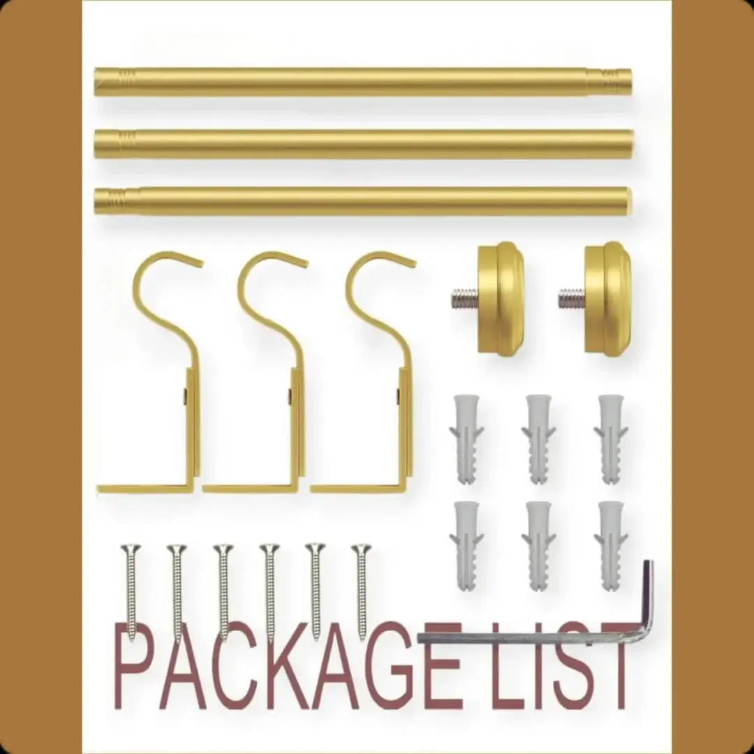 gold curtain rods and accessories