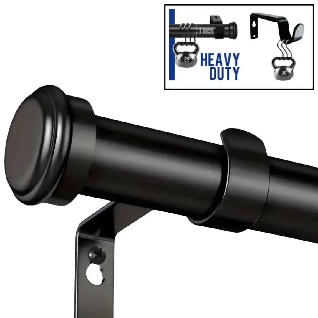 heavy duty black curtain poles, black heavy duty curtain pole