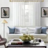 long curtain rods for living room long curtain rods for living room, Stylish living room with flowing curtains on a 12 feet long gold curtain rod, paired with a cozy sofa set, vibrant cushions, and wall paintings—creating a chic, inviting ambiance. Text highlight:12 feet curtain rod