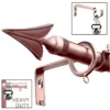 rose gold heavy duty curtain rods with brackets rose gold curtain rod with brackets, Three-panel showcase of a luxury rose gold curtain rod with brackets showcase: elegant arrow finial and brackets (elegant close-up), (2) Rod stress-tested with heavy weights (no bending), (3) Bracket load test—proving both opulent design and industrial strength for flawless performance