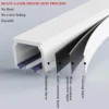 rust resistant curtain track Close-up of curtain track with highlighted text: 'Anti-rust coating, durable, no colour fading - showcasing durable construction for long-lasting performance