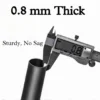 thick black pole Close-up of a heavy-duty black metal curtain rod with reinforced 0.8mm thickness—sturdy, no-sag design for superior durability and long-lasting performance