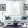 adjustable curtain rod for hall adjustable curtain rod chrome finish for living room, Stylish living room with flowing curtains on a adjustable curtain rod set chrome finish, paired with a cozy sofa set, vibrant cushions, and wall paintings—creating a chic, inviting ambiance.