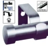 adjustable curtain rod pewter finish set grey adjustable curtain rod pewter gray finish heavy duty, Four images showcasing a heavy duty adjustable curtain rod pewter grey finish: 1) Main image is pewter grey finish curtain rod, 2) Image with curtain rod holding heavy weight, text highlights '1 inch curtain rod, Heavy Duty – Holds 35 lbs with ease'; 3) Close-up of telescoping mechanism with 'Easily Adjustable, Smooth Telescoping and not to worry about inaccurate measurements' text; 4) image is of curtain bracket holding heavy weight showcasing that the bracket is capable of holding heavy blackout curtains.