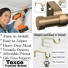 brown colour curtain rods with brackets brown colour curtain rods with brackets, Three-panel showcase: (1) DIY girl installing a curtain rod with a drill, (2) elegant end cap curtain rod design, and (3) close-up of heavy-duty steel brackets. Overlay text highlights: ‘Easy to install, corrosion-proof steel, versatile styles, affordable pricing, lifetime support, and Texce—a trusted brand