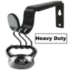 heavy duty curtain bracket heavy duty curtain brackets, Close-up of black heavy duty curtain rod brackets supporting 30 pounds of weight, with emphasized text '30 pounds, heavy duty' highlighting their strength and durability.