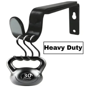 heavy duty curtain brackets, Close-up of black heavy duty curtain rod brackets supporting 30 pounds of weight, with emphasized text '30 pounds, heavy duty' highlighting their strength and durability.