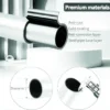 no rust curtain rod Close-up of chrome finish curtain rod pole with highlighted text: 'Anti-rust coating, 0.8mm thickness, 1-inch diameter' - showcasing durable construction for long-lasting performance