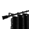blackout curtain rod blackout curtain rod, black colour curtain rod, Elegant blackout curtains gracefully draped from a sturdy black curtain rod, showcasing its heavy-duty construction while creating a chic, sophisticated ambiance