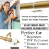 adjustable crystal curtain rods adjustable crystal curtain rods, adjustable curtain rod showcase, DIY girl installing curtain rods with a drill—text highlights ‘Perfect for DIY enthusiasts, Apartments, renters, beginners, home owners !’ Features smooth telescoping rods, and easily adjustable design so you never worry about inaccurate measurements