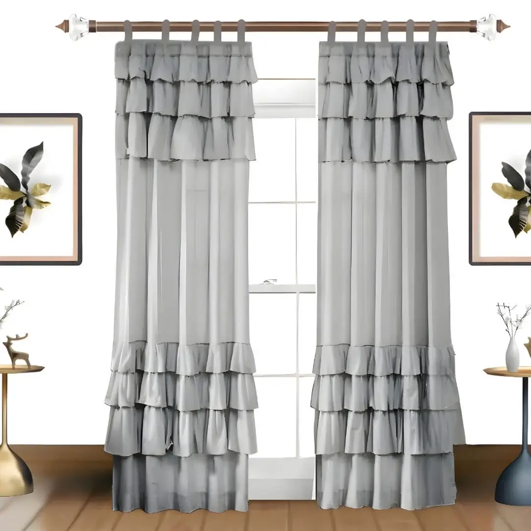 adjustable curtain rod living hall adjustable curtain rod for hall - Stylish living room with flowing white curtains on a drapery curtain rods paired with a side table and wall paintings—creating a chic, inviting ambiance.