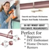 expandable curtain rods expandable curtain rods - DIY girl installing adjustable curtain rods with a drill—text highlights ‘Perfect for DIY enthusiasts, Apartments, renters, beginners, home owners !’ Features smooth telescoping rods, and easily adjustable design so you never worry about inaccurate measurements