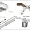 heavy duty drapery rods heavy duty drapery rods - Composite image showcasing three features of a premium curtain rod: 1) Close-up of the pole highlighting 'Anti-rust coating, 0.8mm thickness, 1-inch diameter' for durable construction. 2) A strength demonstration, holding heavy weight with text '35 lbs load capacity'. 3) The elegant final product: a gold curtain rod with a crystal finial.
