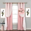 adjustable rods adjustable rods - Double curtains on a window elegantly styled with a gold adjustable curtain rods set featuring bird-on-tree finials, securely mounted with wall brackets and holder, creating a chic and inviting living room ambiance with wall art and side table, suitable for long window or door curtains.