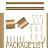 curtain rods and holders curtain rods and holders - complete curtain rod set with accessories displayed with all included components: 2 decorative finials, 3 heavy duty brackets, 2 adjustable rods, wall anchors, and screws. Text overlay lists the 'Package List,' showcasing everything needed for professional installation.