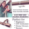 extendable rods for curtains adjustable rods for curtains - DIY girl installing luxurious rose gold adjustable curtain rods with a drill—text highlights ‘Perfect for DIY enthusiasts, Apartments, renters, beginners, home owners !’ Features smooth telescoping rods, and easily adjustable design so you never worry about inaccurate measurements