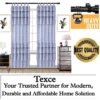 best extendable curtain rods best extendable curtain rods - showcase: (1) Stylish living room with flowing curtains on a matte black curtain rod with wall art, text highlight "(2) Curtain rod holding heavy weight, stress test proving no bend under heavy weights, (3) Close-up of 1-inch diameter and 0.8 mm thick sturdy pole (no sag), (4) Text overlay: 'Best quality guaranteed—Texce: modern, durable, affordable home décor solution.' Combines elegance and industrial strength