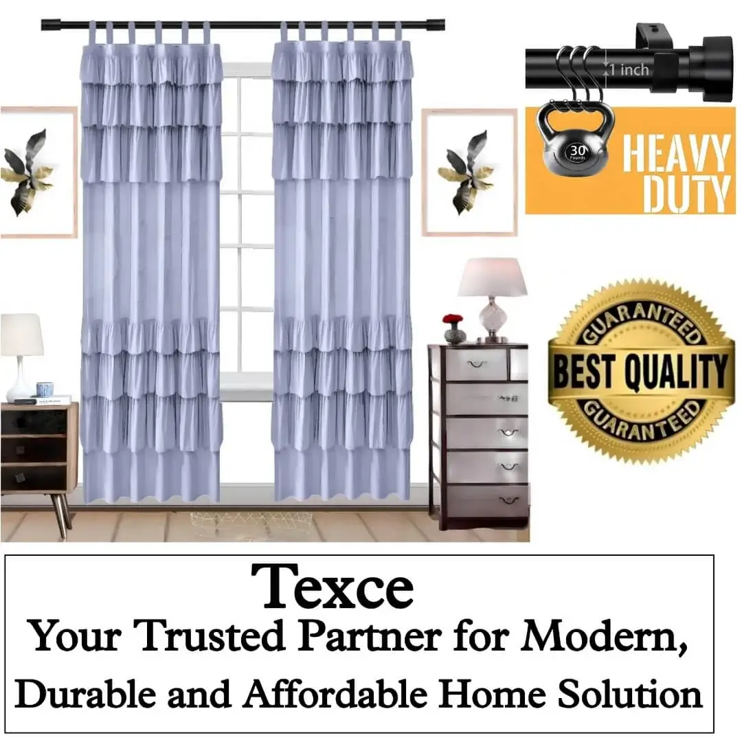 best extendable curtain rods best extendable curtain rods - showcase: (1) Stylish living room with flowing curtains on a matte black curtain rod with wall art, text highlight "(2) Curtain rod holding heavy weight, stress test proving no bend under heavy weights, (3) Close-up of 1-inch diameter and 0.8 mm thick sturdy pole (no sag), (4) Text overlay: 'Best quality guaranteed—Texce: modern, durable, affordable home décor solution.' Combines elegance and industrial strength