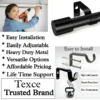 black curtain rods with brackets black curtain rods with brackets - Three-panel showcase: (1) DIY girl installing a matte black curtain rod with a drill, (2) close up of luxurious black curtain rod, and (3) close up of heavy duty steel holder. Overlay text highlights: ‘Easy to install, easily adjustable, heavy duty metal, versatile option, affordable pricing, life time support, heavy load capacity, heavy duty steel, no corrosion and Texce—a trusted brand.