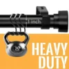 heavy duty rods heavy duty rods - main image of black curtain rod holding heavy weight showcasing its sturdy build