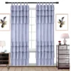parda rods parda rods - Curtains on a window elegantly styled with a black adjustable curtain rods set featuring a minimalist design, securely mounted with wall brackets and holder, creating a chic and inviting living room ambiance with wall art and side table, suitable for long window or door curtains.
