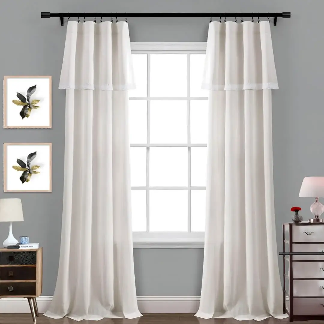 screen rods screen rods - Curtains on a window elegantly styled with a black adjustable curtain rods set featuring a minimalist design, securely mounted with wall brackets and holder, creating a chic and inviting living room ambiance with wall art and side table, suitable for long window or door curtains.